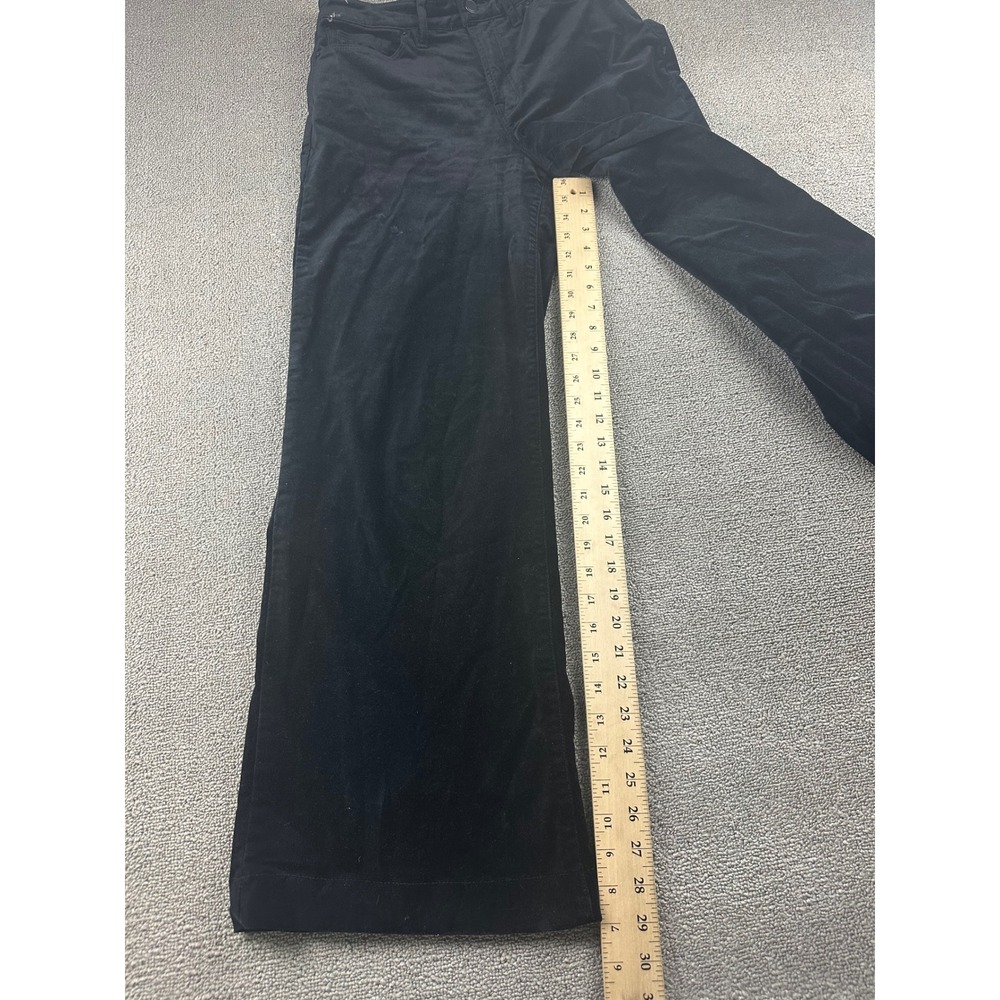 Good American Velvet Good Skate Pants Women 30x29 Black High Rise Wide Leg Urban - Picture 9 of 13